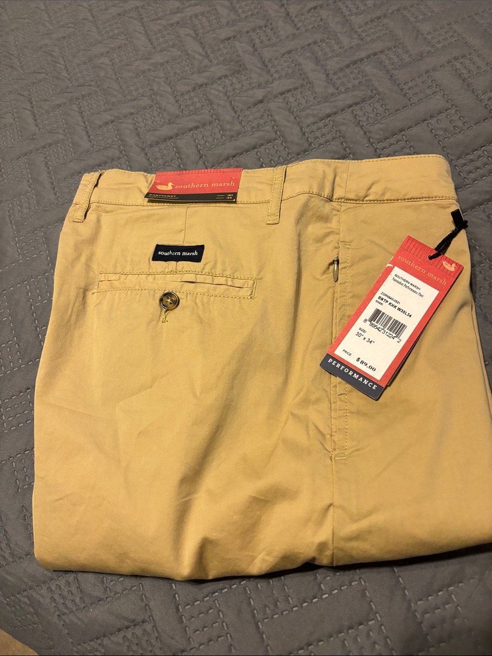 Southern Marsh Men's Performance Chinos in Khaki